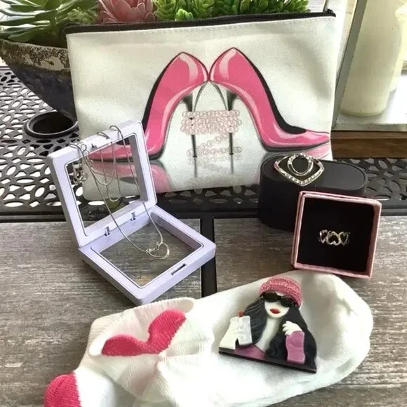 Chic Canvas Zippered Makeup Bag Pouch, Stationery, Money Bag for Women - Picture 2 of 6